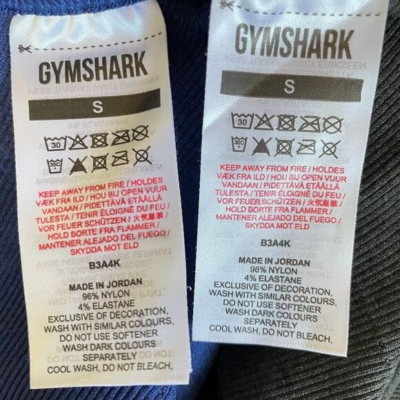 Gymshark Sports Bras Womens Size S 2 CT Black + Blue Adjustable Athletic Bras - Picture 8 of 12